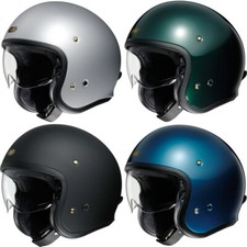 Shoei J.O Jethelm hochwertiger Fiberglas Motorrad Helm komfortabel m. Kurzvisier