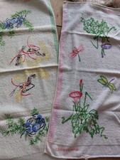 Chinesische Handtücher DDR  Gästehandtuch 2 Stück Rosa Grün