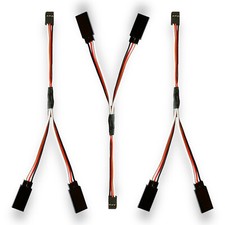 ✅ 3 Stück Servo Y Kabel Verlängerungskabel 15cm Servokabel Futaba Robbe Stecker