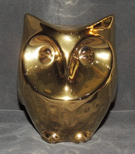 Spardose Keramikeule Gold ca. 10cm Dekorfigur Geschenk Sammler