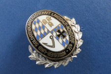 Krieger u. Soldatenverein Landshut   Abzeichen  Brosche  24 x  25  mm