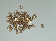 50 Messing Halbrundnieten  Vollnieten Nieten DIN 660 Halbrundkopf 3x6