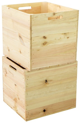 2er set holzkiste natur - 2er,