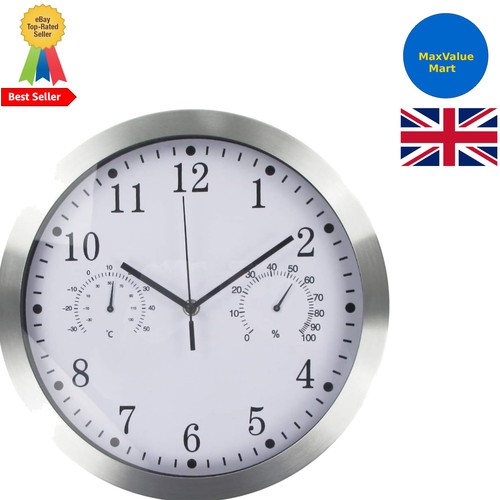 Metal quartz wall clock - wall, 12