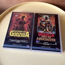 2 x Godzilla VHS Film Vintage
