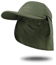 2 in 1 Sommer Cap Outdoor Sonnenmütze mit Nackenschutz und UV-Schutz 50+