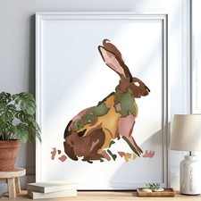 Hase Tier v20 Schablone Malen