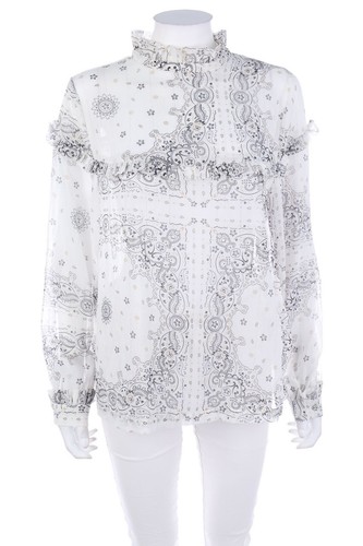 Zebra bluse rüschen volants - zebra, l