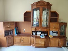 schrankwand wohnzimmer gebraucht, Kirschholz, sehr guter Zustand,L 3,20m,H 2,20