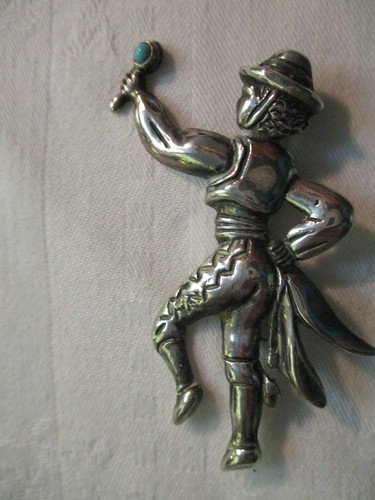 Alte massive silber brosche - silber,