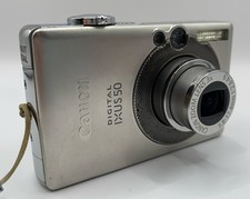 Canon Digital IXUS 50 Kompaktkamera – 5.0 MP – 3x Zoom – Silber – funktioniert
