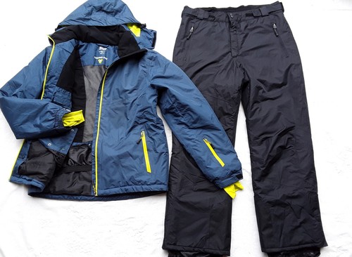 Skianzug blau gelb schwarz - blau,