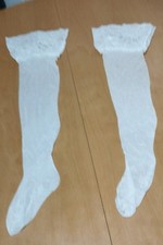 Halterlose Strümpfe mit Spitze Weiß Gr. 40 Neu Ohne Etikett Unbenutzt