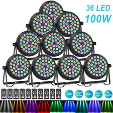 10stk 100W RGB LED Par Strahler DMX 512 mit Fernbedienung Scheinwerfer DJ Lampe