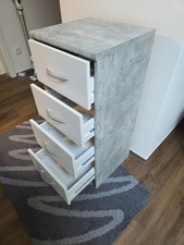 Kommode - Beton-weiß