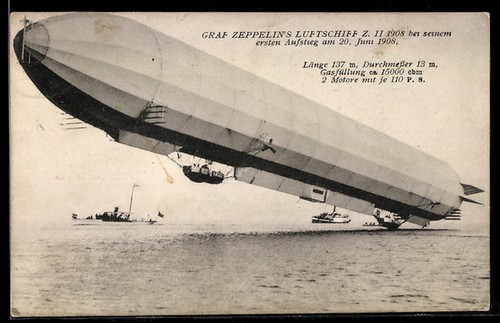 Ansichtskarte graf zeppelin - ansichtskarte,