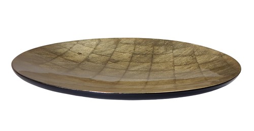 Schale 40cm gold auf - gold,