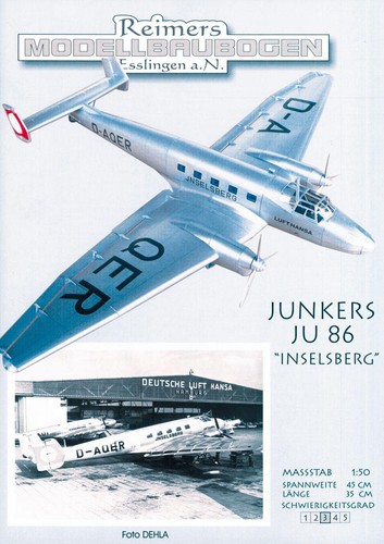 Kartonmodell junkers 86 - kartonmodell, ju