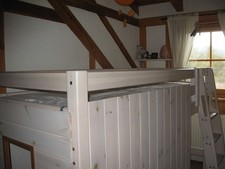 Hochbett Kinder Kinderbett Kinderhochbett Holz Bett mit Leiter Paidi