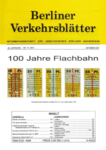Berliner verkehrsblätter heft - berliner,