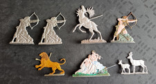 Zinnfiguren Konvolut 30mm flach -Jagdszene mit Herakles, Daphnis und Chloe