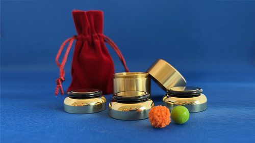 Three shell game by - three, (brass)