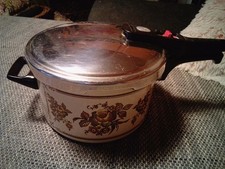 Schnellkochtopf - Silit Sicomatic-S - Emaille - Braun - Vintage - 4,5 Liter