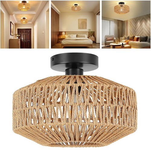 Deckenleuchte rattan boho - deckenleuchte,
