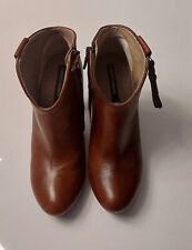 ALBERTO FERMANI Echtleder-Stiefeletten Gr. 38, cognacfarben NEU!