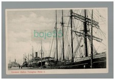 Ak CHINA Tsingtau Mole  -- Schiffe  im Hafen  -- Boxeraufstand Kolonien  1907