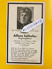 2. WK Death Card Sterbebild Flugzeugführer Luftwaffe Westen Aachen Luftkampf 