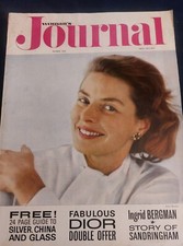 Vintage WOMAN'S JOURNAL Magazine OCTOBER 1964 Ingrid Bergman Dior Cecil Beaton