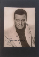 John Wayne (+)  orig. Autogramm 8x10