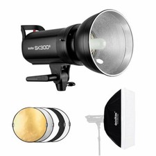 Godox SK300II 2.4G Bowens Studioblitz + Softbox+110cm Reflektor Set（Gebrauchtes）