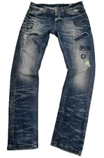 GEILE REDBRIDGE HERREN JEANS HOSE ROCKER DENIM VINTAGE BIKER DESTROYED W32 L32