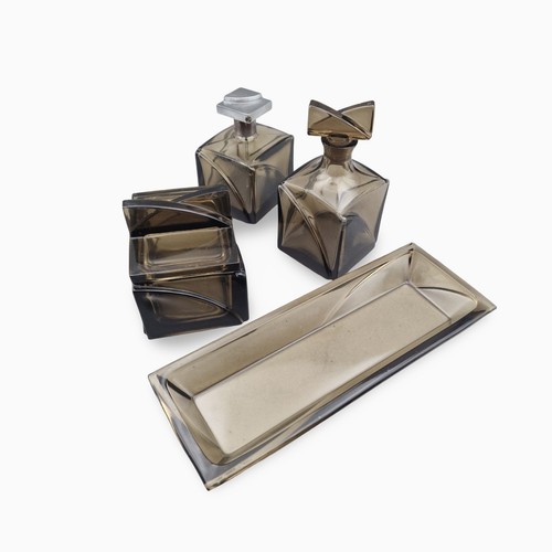 Art deco schminktisch set - schminktisch, 4tlg