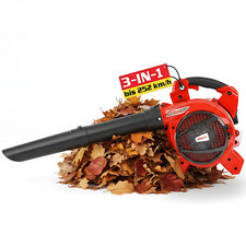 Laubbläser Laubsauger Benzin 3in1 1PS 0,8 kW 27,2 cm³ Fangkorb Laubgebl. ID7090