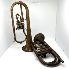 Trompeten 2er Set alte Blechinstrumente Anton Schopf Ersatzteile  Bastler
