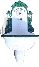 Wandbrunnen Antik-Stil Gartenbrunnen Brunnen Waschbecken Aluminium