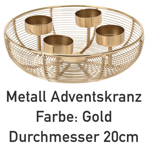 Metall adventskranz gold - metall,