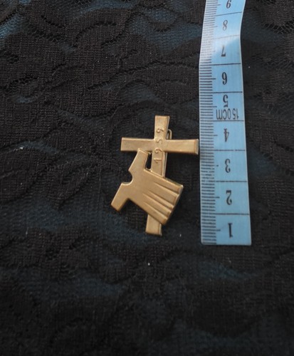 Vintage anstecknadel kreuz - kreuz, mit