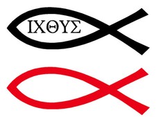 Aufkleber Ichthys Fisch Symbol