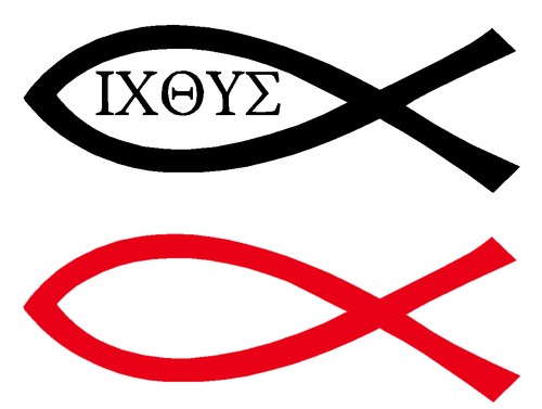 Aufkleber ichthys fisch symbol - ichthys,