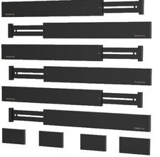 Bambus 6x Schubladentrenner + 4x Abstandshalter * schwarz  (2437 E6)