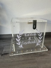 Plexiglas Box für Glückwunschkarten / Geschenke – abschließbar – Hochzeit, Feier
