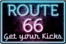 Route 66 Get Your Kicks Neon