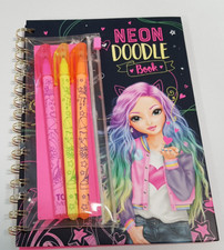 DEPESCHE - TOPMODEL NEON DOODLE BOOK - MALBUCH mit Stiften