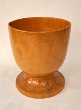 Großer alter handgedrechselter Becher Holz Fußbecher Schale- Widmung von  1936