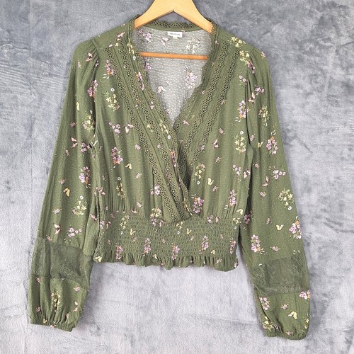 Womens top large green - top,