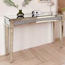 Konsolentisch silber Glas Schminktisch verspiegelte Möbel Spiegelkommode kare 